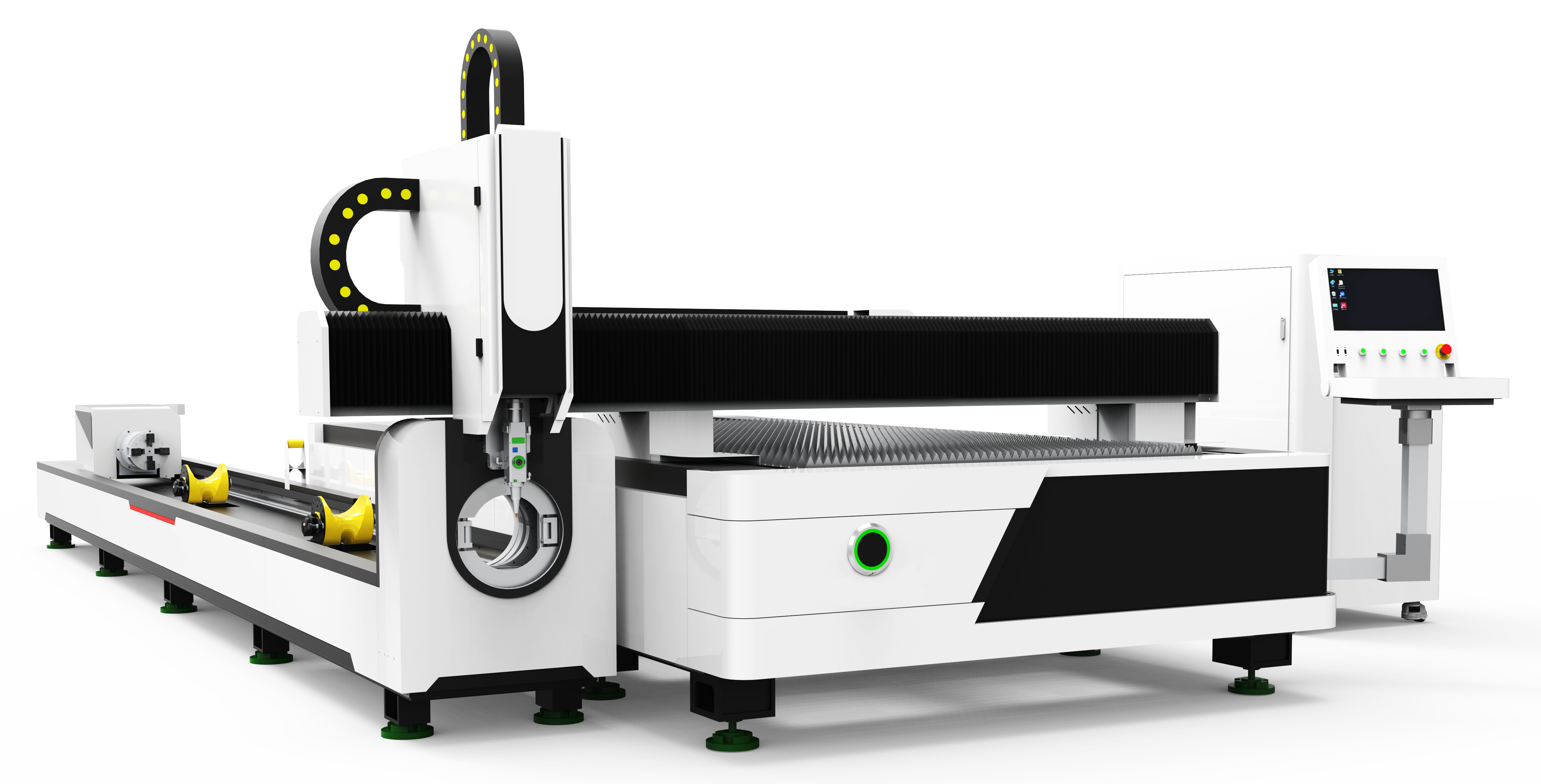 Combined tube cutting device